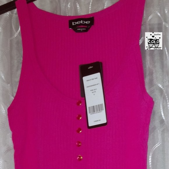 Henley Rib Tank Top - Picture 6 of 7